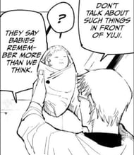 Jin and Yuji (baby) Itadori in Jujutsu Kaisen (Image via Gege Akutami, Shueisha)
